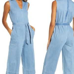 Nordstrom CAARA-wide leg/ sleeveless jumpsuit.